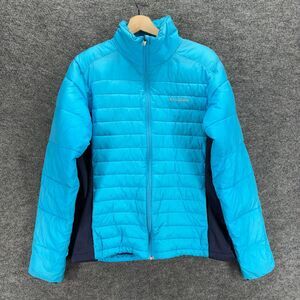 Columbia Jacket Women L Large Blue Full Zip Fleece Long Sleeve Lined High Neck